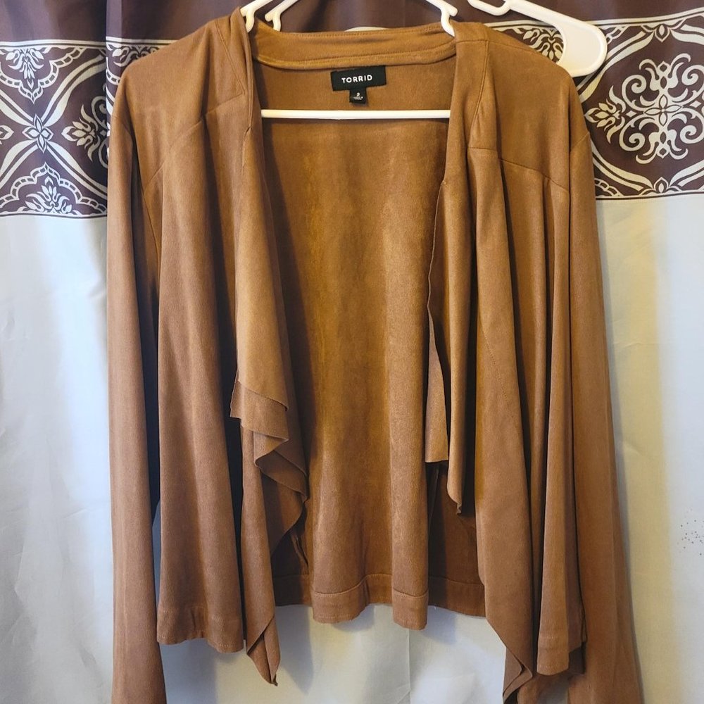 Brown Faux Suede Jacket